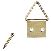 Ophangsysteem - 10x stuks - schildersdoeken haakjes - messing - 10 mm - schilderijhaakjes