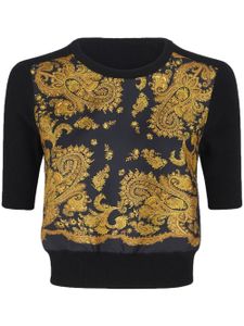 ETRO paisley-print wool-cashmere blend jumper - Noir