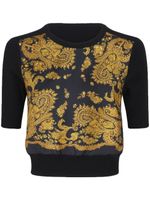 ETRO paisley-print wool-cashmere blend jumper - Noir - thumbnail