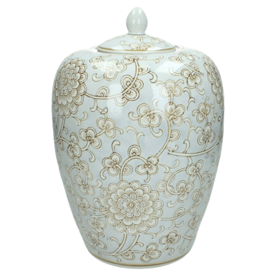 Wants&Needs Accessoires Pot Porselein Blauw 22 X 22 X 34