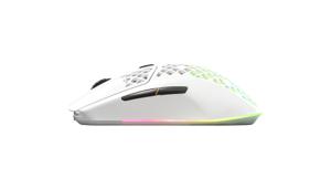 Steelseries Aerox 3 Ergonomische gaming-muis Bluetooth, Radiografisch Optisch Wit 6 Toetsen 18000 dpi Ergonomisch, Verlicht