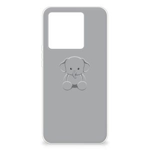 Xiaomi 13T Telefoonhoesje met Naam Grijs Baby Olifant