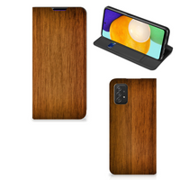 Samsung Galaxy A03s Book Wallet Case Donker Hout - thumbnail