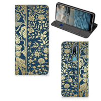 Nokia 2.4 Smart Cover Beige Flowers - thumbnail