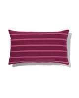 HEMA Kussenhoes Streep Bordeaux / Roze 50x30 (bordeauxrood)