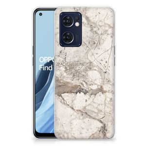 OPPO Reno 7 5G | Find X5 Lite TPU Siliconen Hoesje Marmer Beige