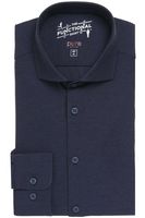 Pure Functional Slim Fit Jersey shirt marine, Effen - thumbnail