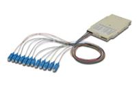 DIGITUS FO splitscassette - 12 pigtails - Voorgemonteerd - SC - OM4 - Gekleurd volgens DIN IEC 60304 - Zuiver wit