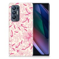 OPPO Find X3 Neo TPU Case Pink Flowers