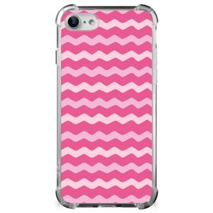 iPhone SE 2022/2020 | iPhone 8/7 Doorzichtige Silicone Hoesje Waves Pink