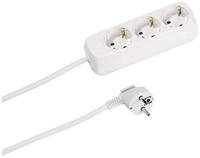 Vivanco 61152 Stekkerdoos, 3-voudig, wit, geaard contact, 1 st.