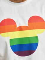 Merchcode / t-shirt Mickey Mouse Rainbow Pride in wit
