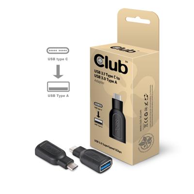 club3D USB 3.2 Gen 1 (USB 3.0) Adapter [1x USB-C stekker - 1x USB 3.2 Gen 1 bus A (USB 3.0)] CAA-1521