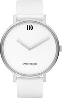 Danish Design IV12Q1099 Horloge staal-leder wit 44 mm