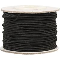 Rubberen band, dikte 1 mm, zwart, 25 m