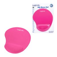 LogiLink ID0027P Muismat met polssteun Ergonomisch Pink - thumbnail