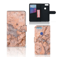 OnePlus 5T Bookcase Marmer Oranje