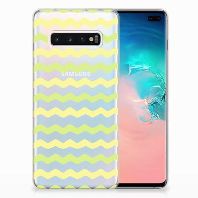 Samsung Galaxy S10 Plus TPU bumper Waves Yellow Samsung Galaxy S10 Plus TPU bumper Waves Yellow