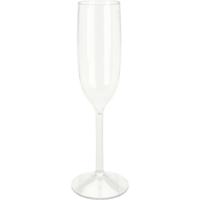 Excellent Houseware Prosecco/Champagneglazen - 1x - transparant - kunststof - 165 ml - thumbnail