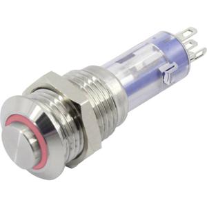 TRU COMPONENTS TC-6647572 LAS4GQH-11E/R/24V/S Druktoets 48 V 2 A 1x uit/(aan) Moment Rood 1 stuk(s)