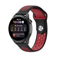 By Qubix - Compatible met Garmin Forerunner 255 - Sport Edition - Zwart + rood - Compatible Garmin bandje - Bandbreedte: 22mm