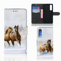 Huawei P30 Telefoonhoesje met Pasjes Paarden