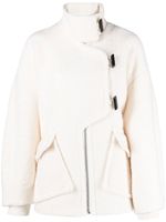 GANNI manteau à design asymétrique - Blanc