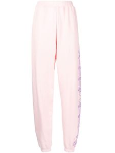 Aries pantalon de jogging à logo imprimé latéral - Rose