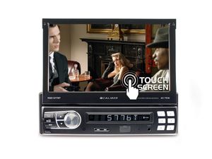 Autoradio met Klapscherm Bluetooth en 1 Din - 7 Inch Touchscreen met Achteruitrijcamera Ingang - 4 x 75 Watt (RMD577BT)