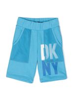 Dkny Kids short de sport à logo imprimé - Bleu