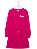 Lanvin Enfant robe en polaire à logo brodé - Rose