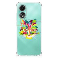 OPPO A78 4G Stevig Bumper Hoesje Cat Color