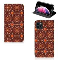 Apple iPhone 11 Pro Max Hoesje met Magneet Batik Brown - thumbnail