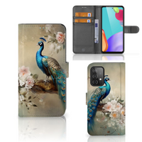 Telefoonhoesje met Pasjes voor Samsung Galaxy A52 Vintage Pauwen