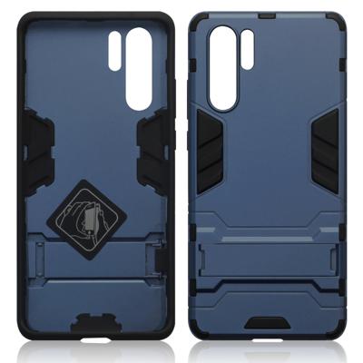 Qubits - Double Armor Layer hoes met stand - Huawei P30 Pro - Blauw