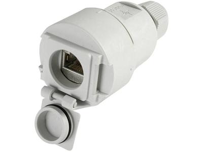 Telegärtner J00020A0437 STX V6 RJ45-koppelingsdoos variant 6 Koppeling, recht Aantal polen: 8P8C Lichtgrijs 1 stuk(s)