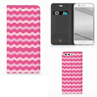 Huawei P10 Plus Hoesje met Magneet Waves Pink