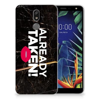LG K40 Siliconen hoesje met naam Already Taken Black