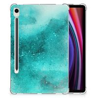 Tablethoes Samsung Galaxy Tab S9 Painting Blue - thumbnail