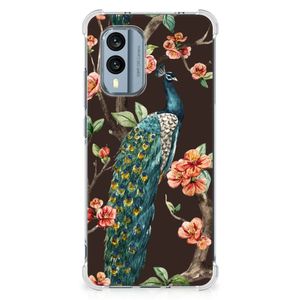 Nokia X30 Case Anti-shock Pauw met Bloemen