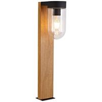 BRILLIANT lamp Cabar buiten sokkellamp 55cm hout donker/zwart | 1x A60, E27, 40W, geschikt voor normale lampen (niet inbegrepen) | Schaal A ++ tot E | IP-beschermingsklasse: 44 - spatwaterdicht