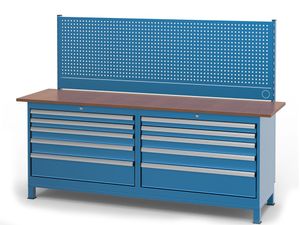 Huvema BLUE-LINE Werkbank BL 10D 2200x600x850 WB - K3641 - K3641