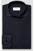 ETON Contemporary Fit Jersey shirt Marine, Effen - thumbnail