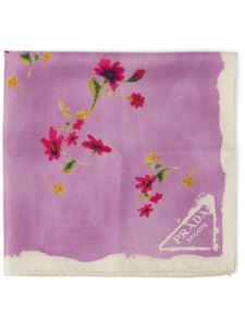 Prada foulard à fleurs imprimées - Violet