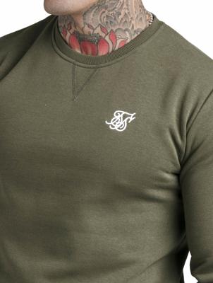 Sik Silk / trui Crew in khaki
