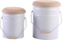 Leitmotiv Stool Set Buckets Wit