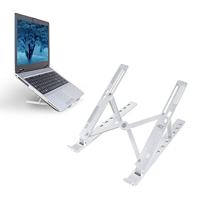 ACT Aluminium opvouwbare laptopstandaard voor bureau (V-vorm), ergonomische laptopverhoging tot 15,6 inch, instelbare hoogte 6 posities, openluchtstroomontwerp - AC8120