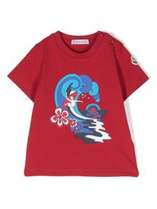 Moncler Enfant t-shirt à imprimé graphique - Rouge