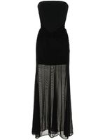 David Koma robe bustier à coupe longue - Noir