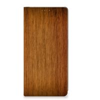 Xiaomi Redmi Note 12 Pro Plus Book Wallet Case Donker Hout - thumbnail